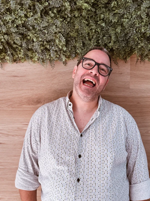 Gioacchino laughing